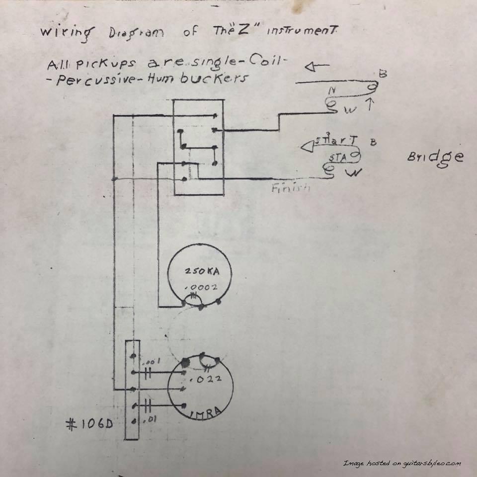  Leo Fender’s concept schematic for a guitar-1