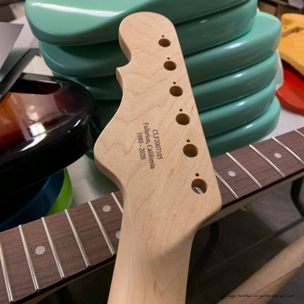 Rampage 24 fret prototype neck-back headstock