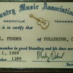 Leo's CMA Country Music Association Card