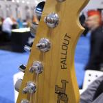 Closeup of Fallout headstock decal