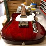 new G&L Tribute Series ASAT Classic Bluesboy Semi-Hollow in Redburst over swamp ash