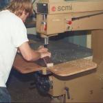 1998 pic of Ed Sebest doing a neck perimeter cut on one of our old SCMI pin routers