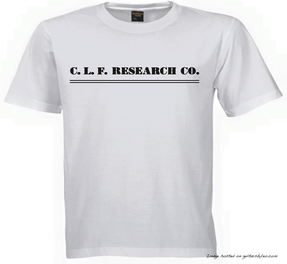 Mockup of C.L.F. RESEARCH CO. 60's shirt