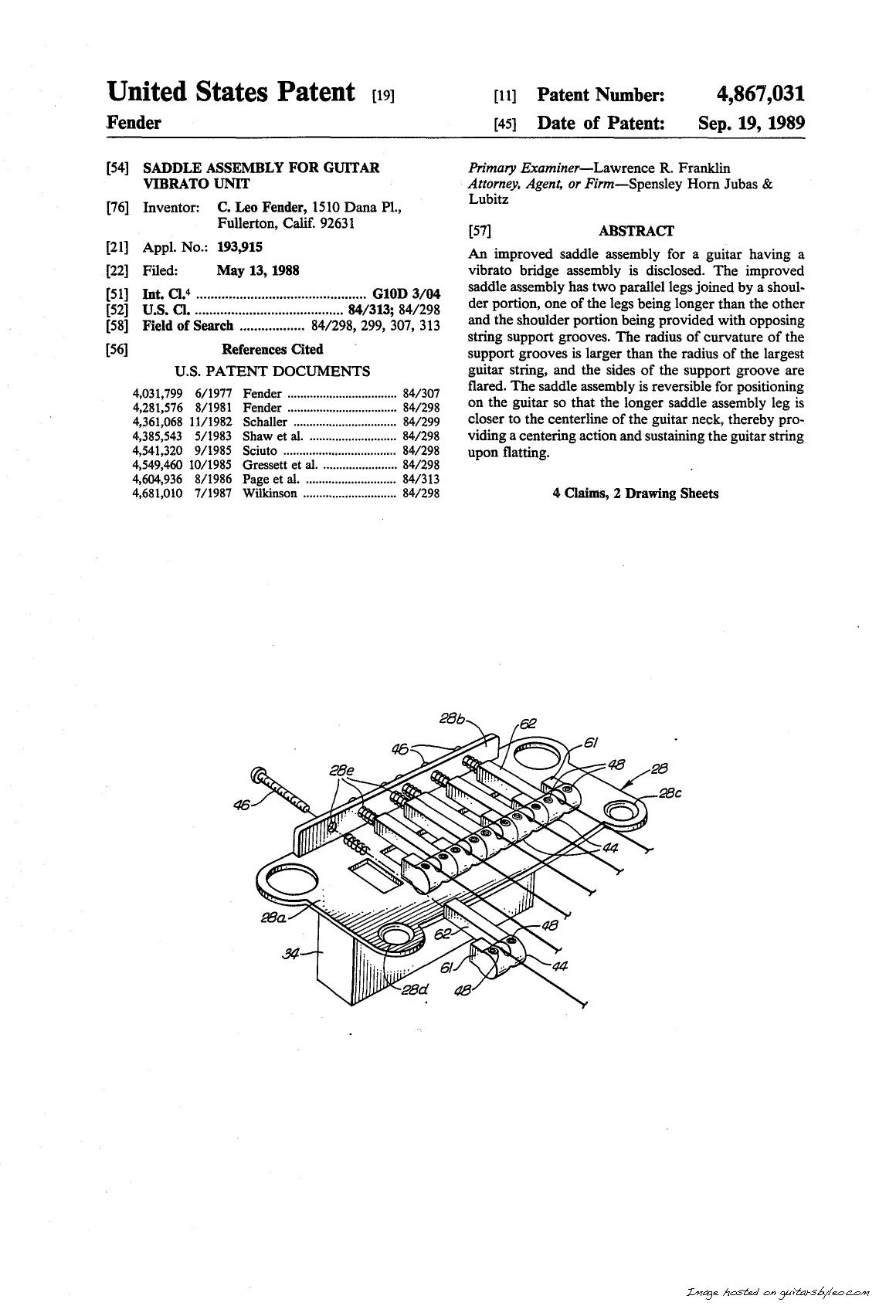 Saddle_assembly_for_guitar_vibrato_unit1