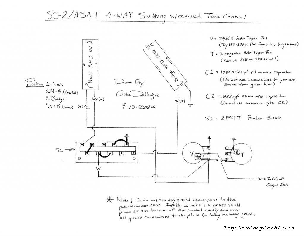 SC-2/ASAT 4-Way Switching with revised Tone Control wiring diagram