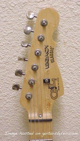 Brad W. Traweek's 1994 Legacy Classic Prototype headstock closeup