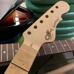 Rampage 24 fret prototype neck-front headstock