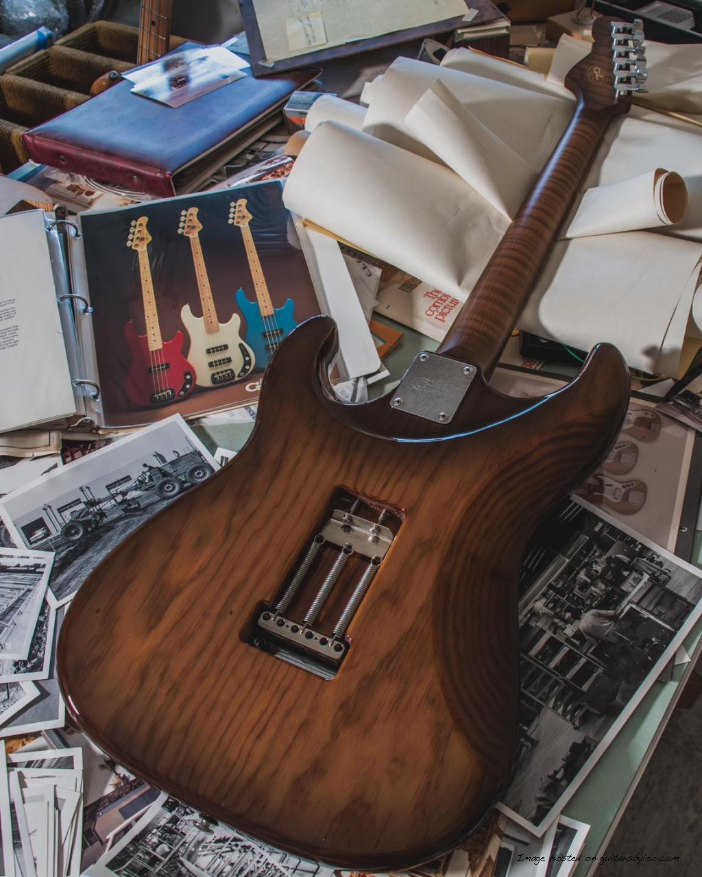 G&L Custom Shop Legacy HSH in Smoked Caramel over roasted pine-5