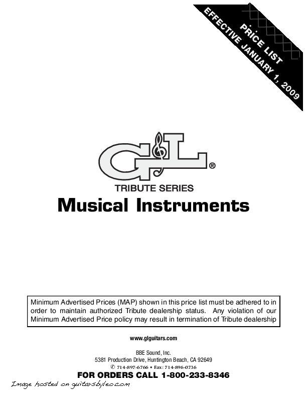 2009 G&L Tribute US Dealer Pricelist Hi-Res-REDACTED