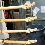 nice batch of G&L Custom Shop necks awaiting some clearcoat material