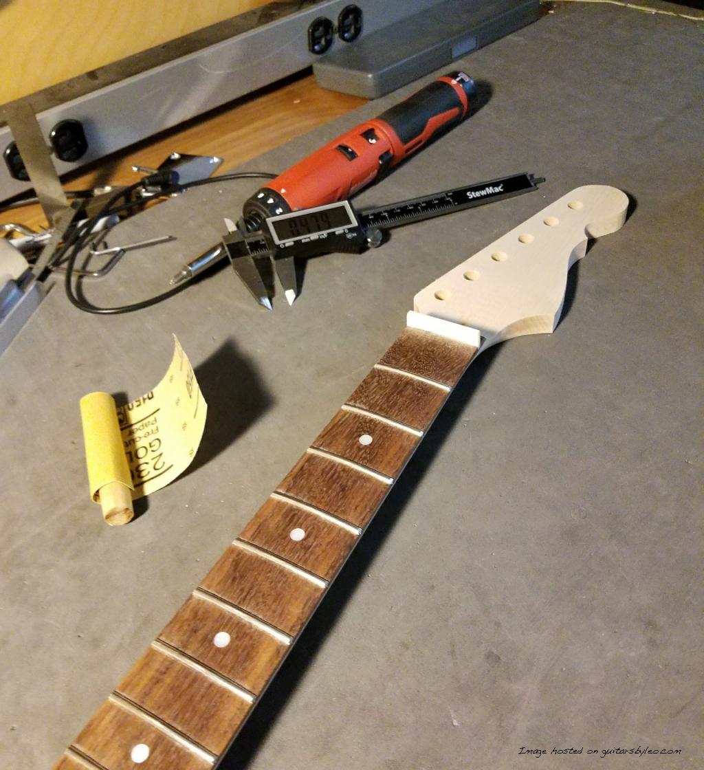 Ready for final sanding of this Legacy Custom Shop neck for Jake Cinninger