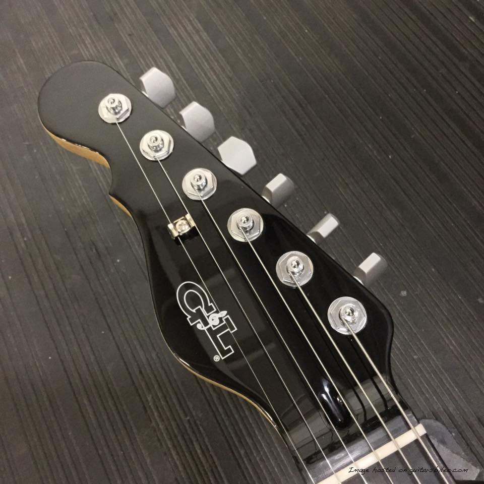 Lefty black finished headstock