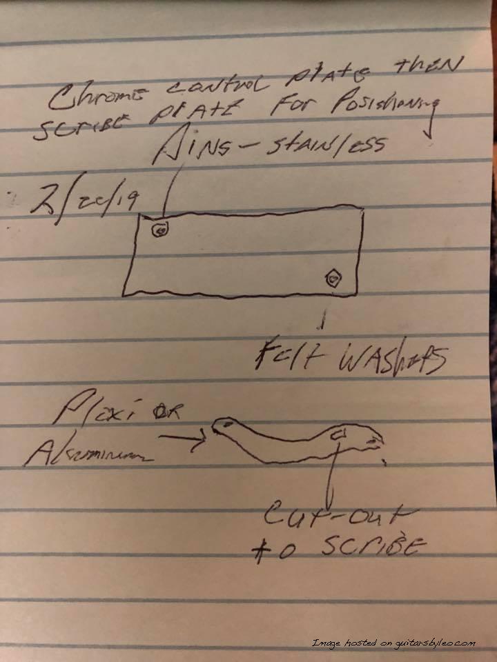 design he has for perfectly positioning the Espada preamp standoff to the control plate-1