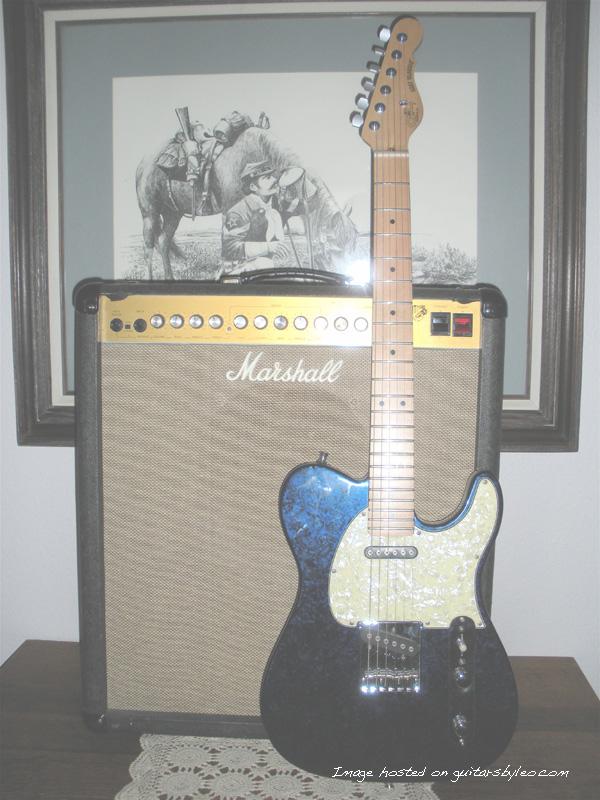 '95 Blue Swirl ASAT Classic and '95 Marshall JTM 610