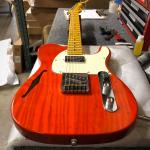 Tribute Series ASAT Classic Bluesboy Semi-Hollow in Clear Orange over swamp ash