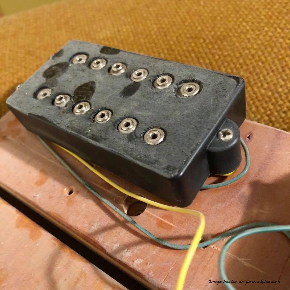 Leo’s prototype MFD humbuckers constructed under Stingray guitar covers-3