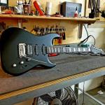 G&L Custom Shop Legacy HSS RMC in Jet Black Frost