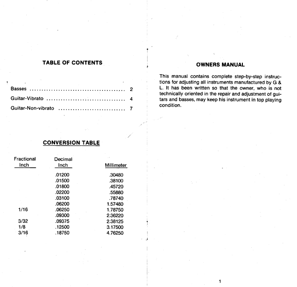 Table of Contents / Page 1