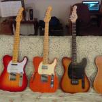 From Left to Right: '95 S-500; '14(?) ASAT Classic S; 14(?) Tribute Bluesboy; mid-90s ASAT Special; mid-90s ASAT Special Deluxe