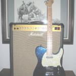 '95 Blue Swirl ASAT Classic and '95 Marshall JTM 610