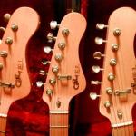 Jeff Byrd's SC-1, SC-2 and SC-3 - headstocks closeup