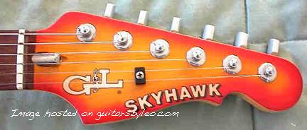 Steve Philbrick's 1990 Skyhawk Signature headstock closeup