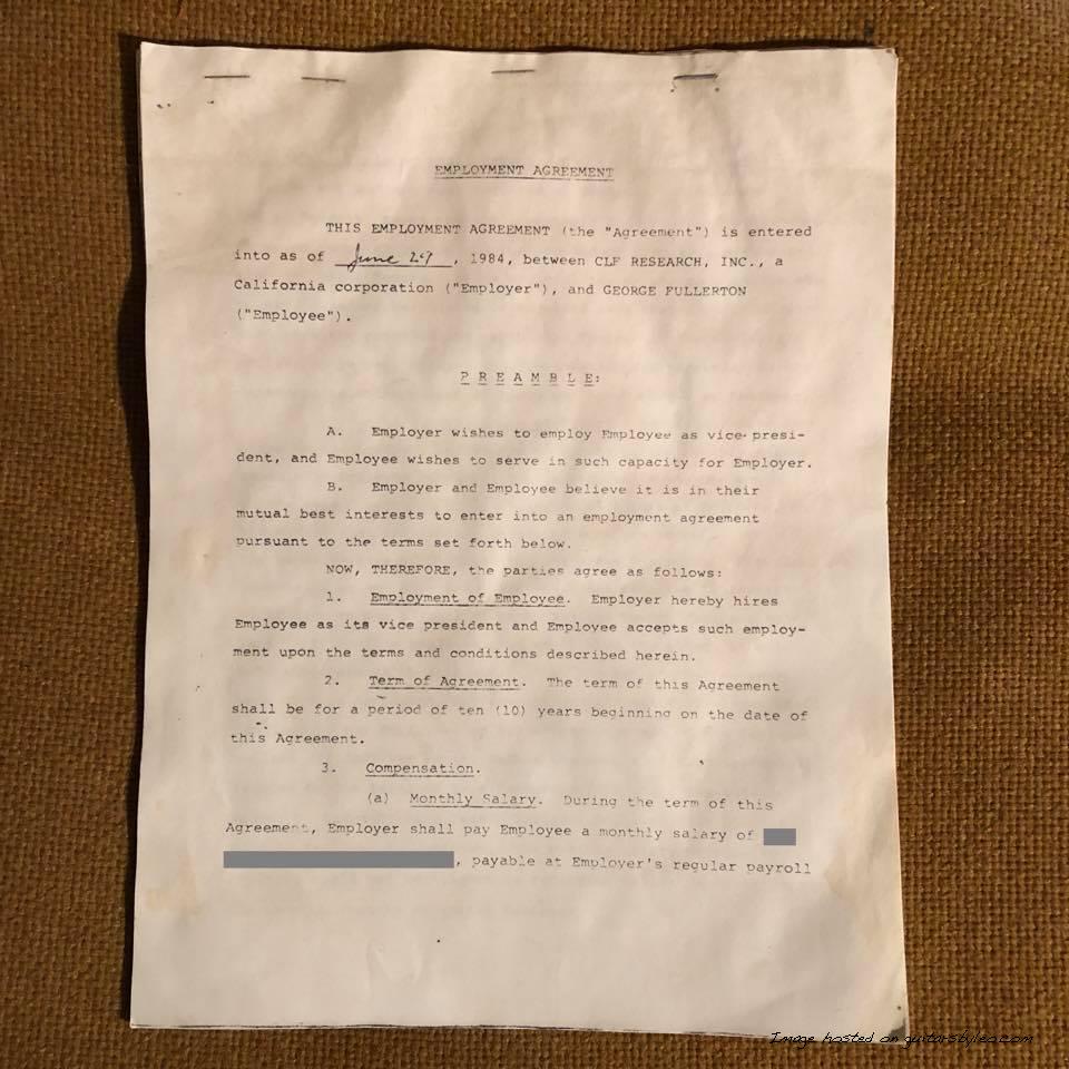 1984 CLF Research employment agreement for George