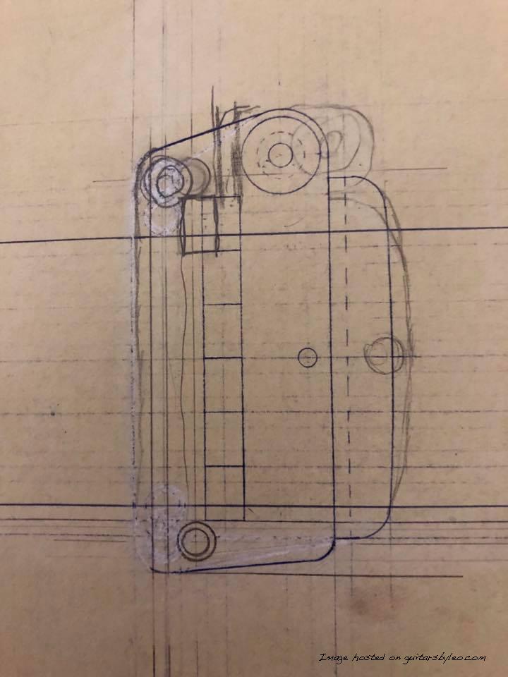 Leo Fender’s earliest known drawings of his Dual Fulcrum vibrato concept-1