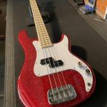 Limited Run American Republic LB•100 in Red Metal Flake with Blue Metal Flake headstock