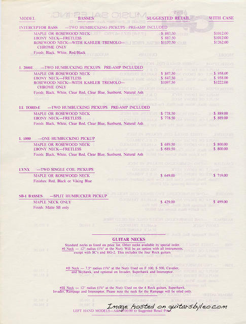1985 Price List2