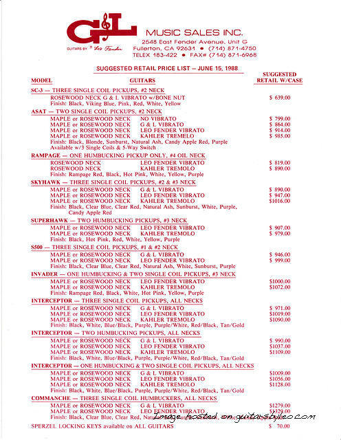 G amp L-Price-List-June-15 -1988s