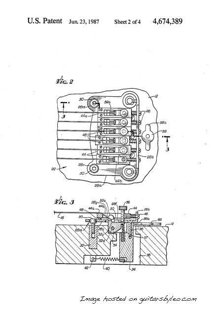 Tuning system for vibrato guitar with st 2 3