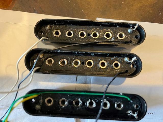 S-500 pickups with magnet and baseplate removed from each pickup 