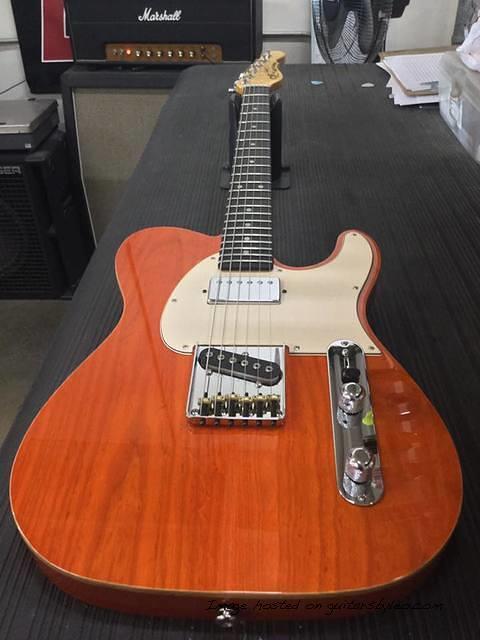 ACBB in Clear Orange on swamp ash