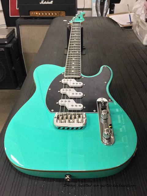 Belair Green Z-3 with Ebony fretboard on bound neck