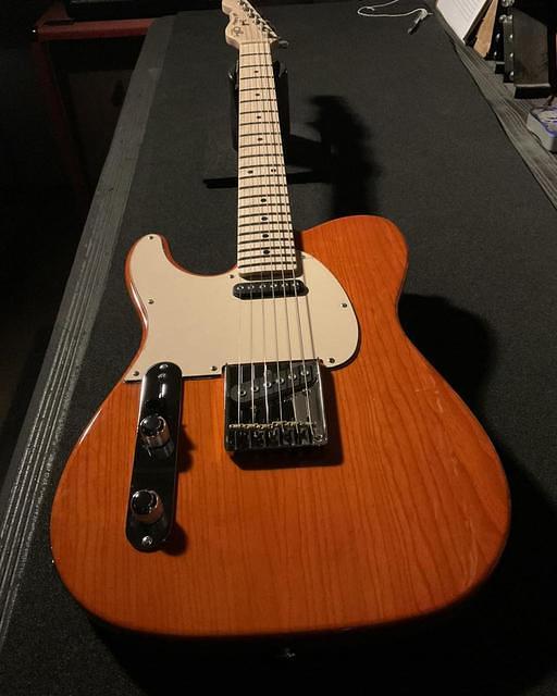 Lefty ASAT Classic in Clear Orange over swamp ash