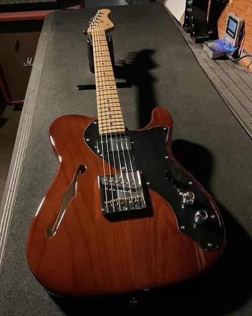 Limited Edition Small-Batch ASAT Classic Bluesboy Semi-Hollow in Mocha over swamp ash