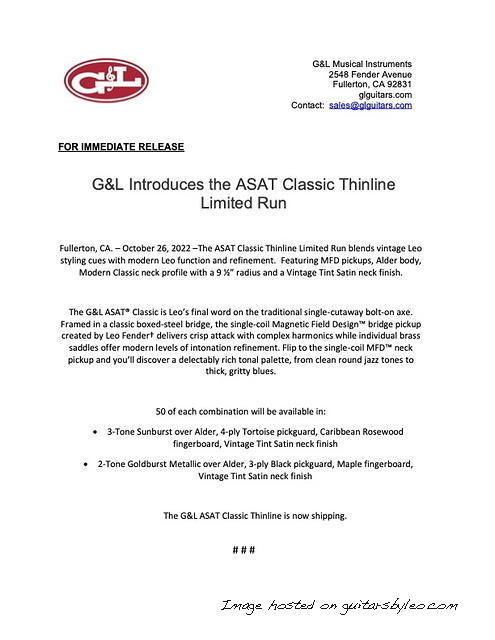 ASAT Classic Thinline PR