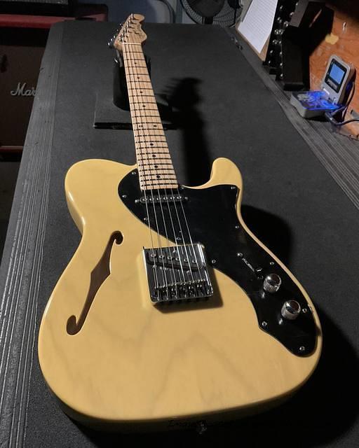 Limited edition small-batch ASAT Classic in Butterscotch Blonde over chambered swamp ash