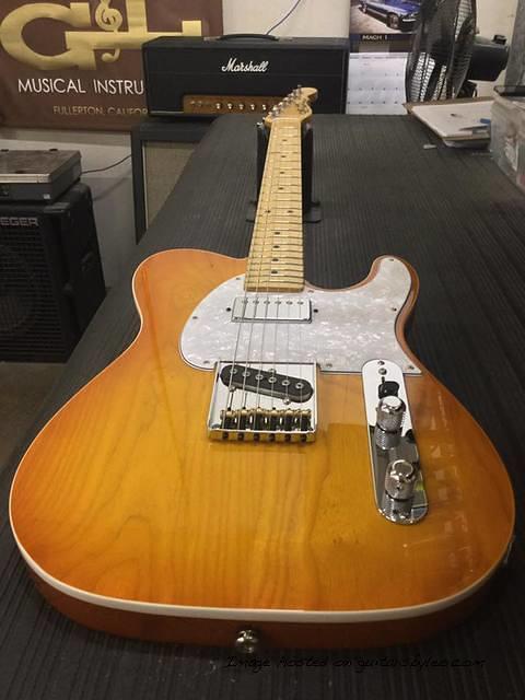 AC BB in Honeyburst on swamp ash top binding