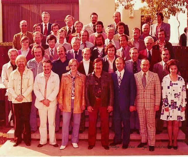 1973 Fender sales team with R amp D guys