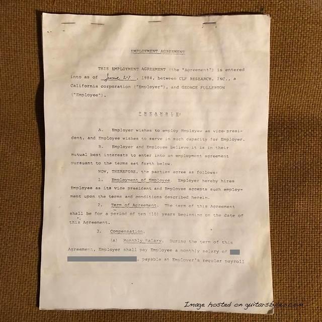 1984 CLF Research employment agreement for George