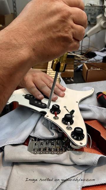 Brother John s pickup is installed and ready for testing-5