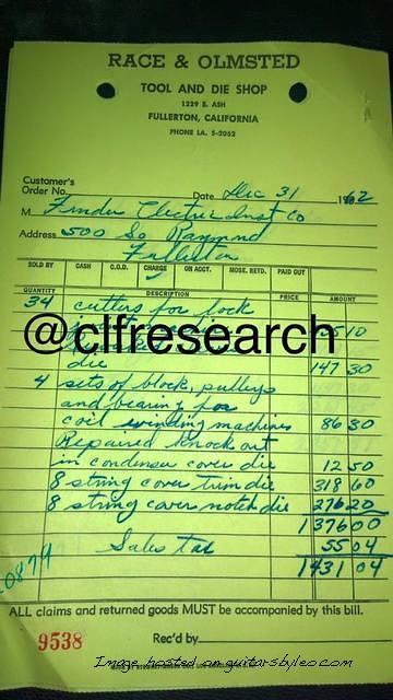 December 31 1962 receipt from Race amp Olmsted