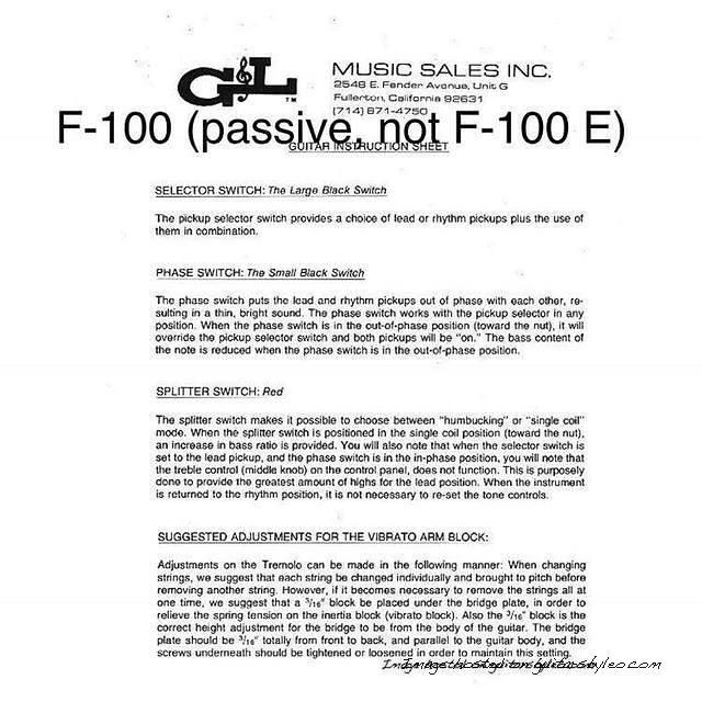 F-100 was the first G amp L guitar model-5