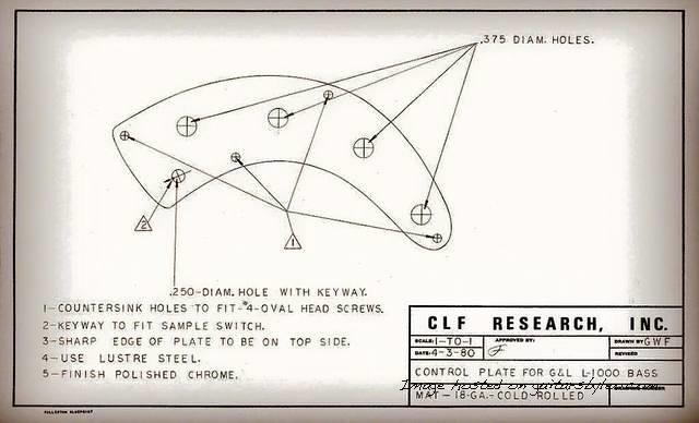 G amp L L-1000 control plate drawing