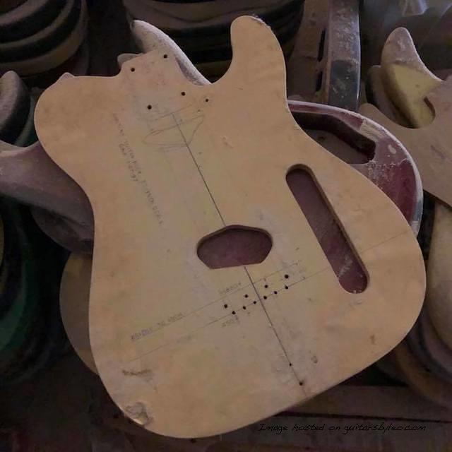 George Fullerton s 1997 baritone guitar body template