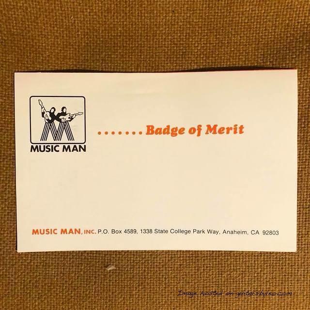 July 1 1976 - Music Man price list-back cover