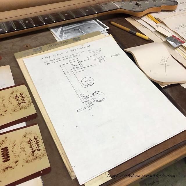Leo Fender s concept schematic for a guitar-2