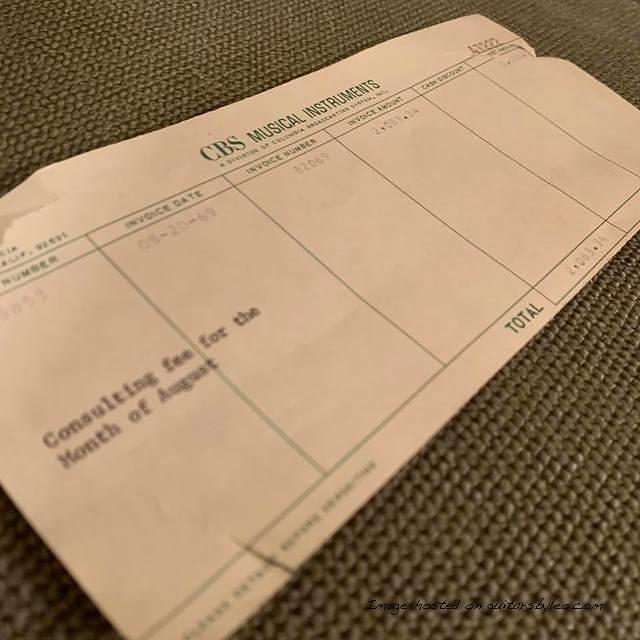 Leo Fender s consulting fee for the month of August 1969-1